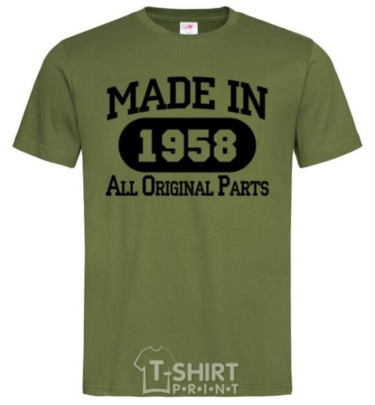 Men's T-Shirt Made in 1958 All Original Parts millennial-khaki фото