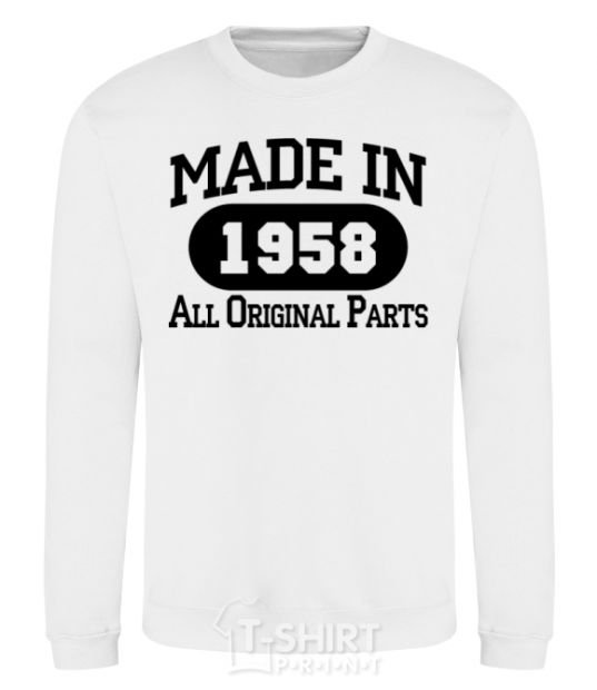 Sweatshirt Made in 1958 All Original Parts White фото