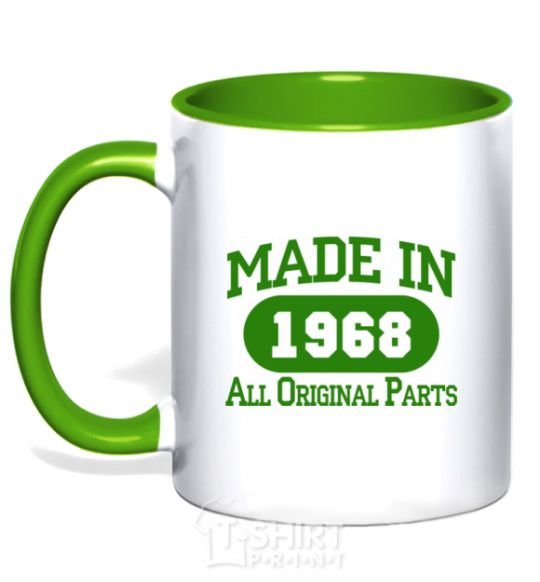 Mug with a colored handle Made in 1968 All Original Parts kelly-green фото