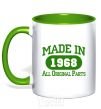 Mug with a colored handle Made in 1968 All Original Parts kelly-green фото