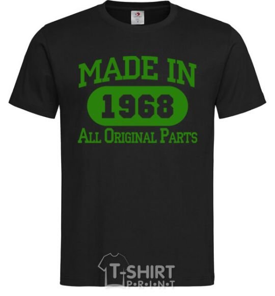 Men's T-Shirt Made in 1968 All Original Parts black фото