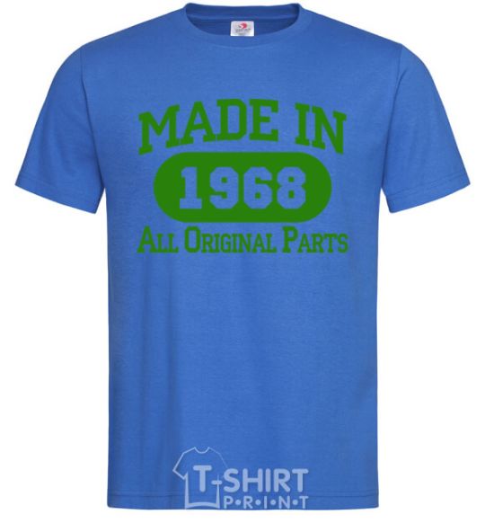 Мужская футболка Made in 1968 All Original Parts Ярко-синий фото