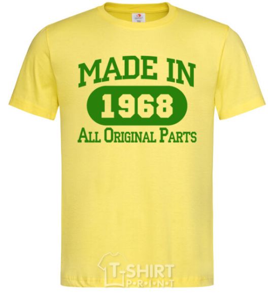 Men's T-Shirt Made in 1968 All Original Parts cornsilk фото