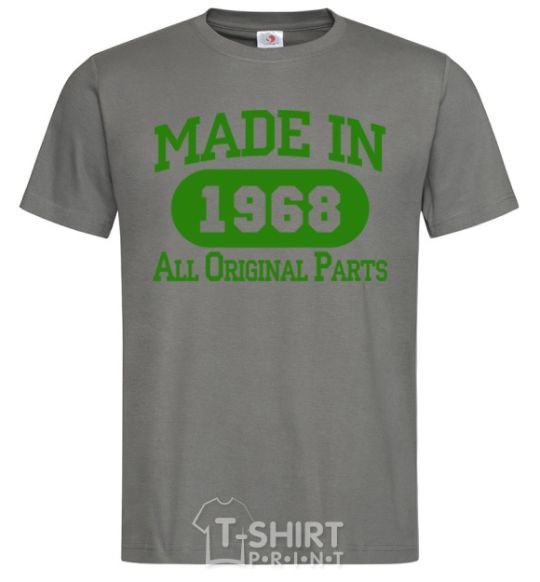 Men's T-Shirt Made in 1968 All Original Parts dark-grey фото