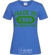 Women's T-shirt Made in 1968 All Original Parts royal-blue фото