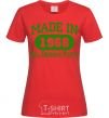 Women's T-shirt Made in 1968 All Original Parts red фото