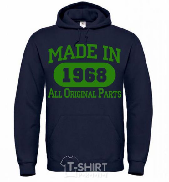 Men`s hoodie Made in 1968 All Original Parts navy-blue фото