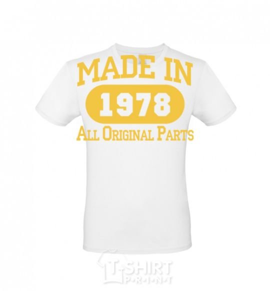 Men's T-Shirt Made in 1978 All Original Parts White фото