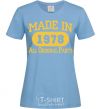 Women's T-shirt Made in 1978 All Original Parts sky-blue фото