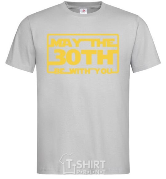 Men's T-Shirt May the 30th be with you grey фото