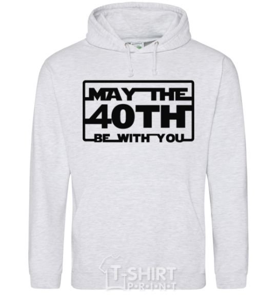 Men`s hoodie May the 40th be with you sport-grey фото