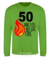 Sweatshirt 50 and still hot like fire orchid-green фото