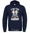 Men`s hoodie It only took 60 years to become this handsome navy-blue фото