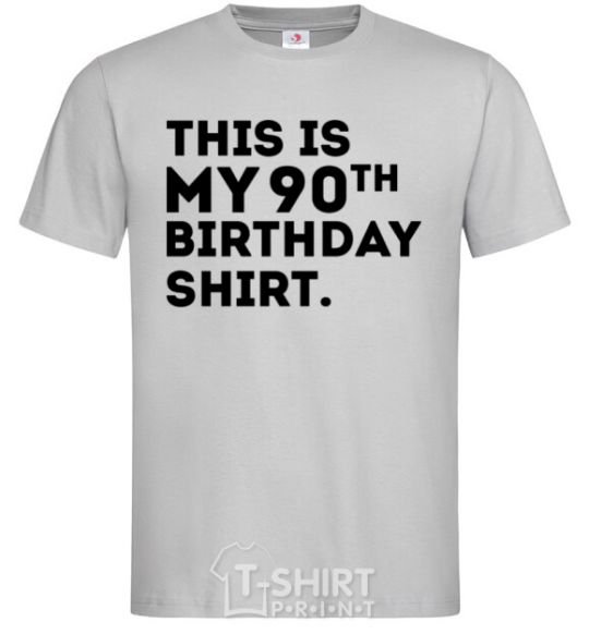 Men's T-Shirt This is my 90th birthday shirt grey фото