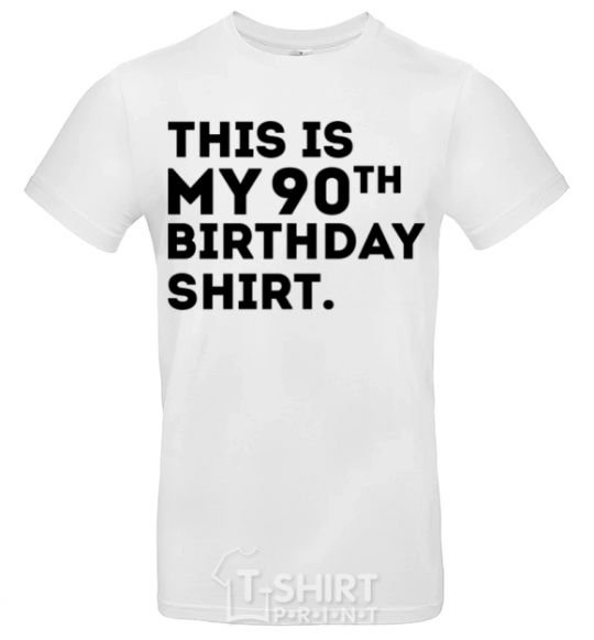 Мужская футболка This is my 90th birthday shirt Белый фото