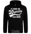 Men`s hoodie It took 20 years to look this good black фото