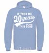 Men`s hoodie It took 20 years to look this good sky-blue фото