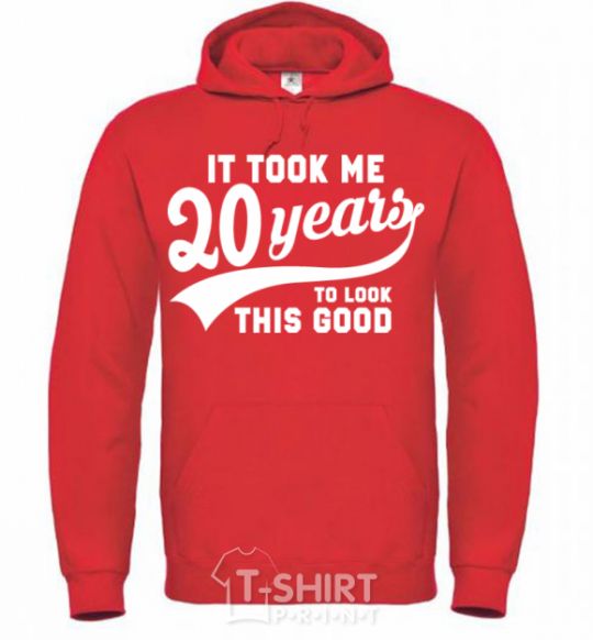 Men`s hoodie It took 20 years to look this good bright-red фото