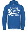 Men`s hoodie It took 20 years to look this good royal фото