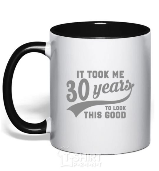 Mug with a colored handle It took me 30 years to look this good black фото