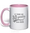 Mug with a colored handle It took me 30 years to look this good light-pink фото