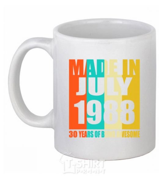 Ceramic mug Made in July 1988 30 years of being awesome White фото