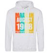 Men`s hoodie Made in August 1968 50 years of being awesome sport-grey фото