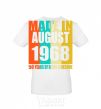 Men's T-Shirt Made in August 1968 50 years of being awesome White фото