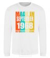 Sweatshirt Made in September 1968 50 years of being awesome White фото