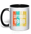 Mug with a colored handle Made in September 1968 50 years of being awesome black фото