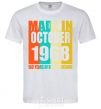 Men's T-Shirt Made in October 1968 50 years of being awesome White фото