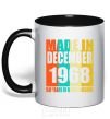 Mug with a colored handle Made in December 1968 50 years of being awesome black фото