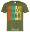 Men's T-Shirt Made in January 1968 50 years of being awesome millennial-khaki фото