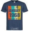 Men's T-Shirt Made in January 1968 50 years of being awesome navy-blue фото