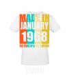 Men's T-Shirt Made in January 1968 50 years of being awesome White фото