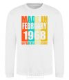 Sweatshirt Made in February 1968 50 years of being awesome White фото