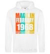 Men`s hoodie Made in February 1968 50 years of being awesome White фото