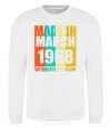 Sweatshirt Made in March 1968 50 years of being awesome White фото