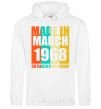 Men`s hoodie Made in March 1968 50 years of being awesome White фото