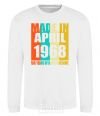 Sweatshirt Made in April 1968 50 years of being awesome White фото