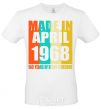 Men's T-Shirt Made in April 1968 50 years of being awesome White фото