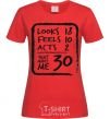 Women's T-shirt That makes me 30 red фото