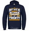 Men`s hoodie Don't hate me because i look this good at 20 navy-blue фото