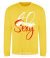 Sweatshirt 40 and still sexy yellow фото