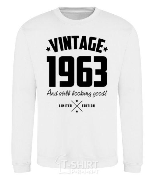 Sweatshirt Vintage 1963 and still looking good White фото