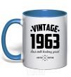 Mug with a colored handle Vintage 1963 and still looking good royal-blue фото