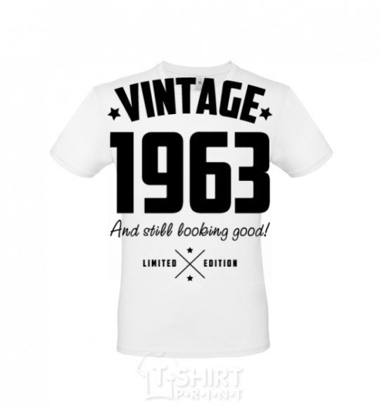 Men's T-Shirt Vintage 1963 and still looking good White фото