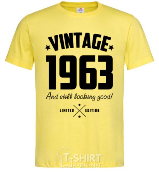 Men's T-Shirt Vintage 1963 and still looking good cornsilk фото