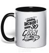 Mug with a colored handle Don't hate me because i make 30 look so good black фото