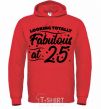 Men`s hoodie Looking totally Fabulous at 25 bright-red фото